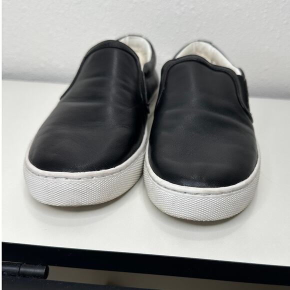 Sam Edelman Black Leather White Base Slip On Shoe 5 - Picture 5 of 15